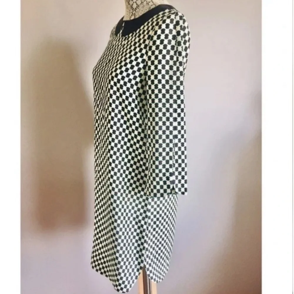 Kate Spade Kassia Silk blend Geometric shift dress with Peter Pan collar design​ - Picture 6 of 10